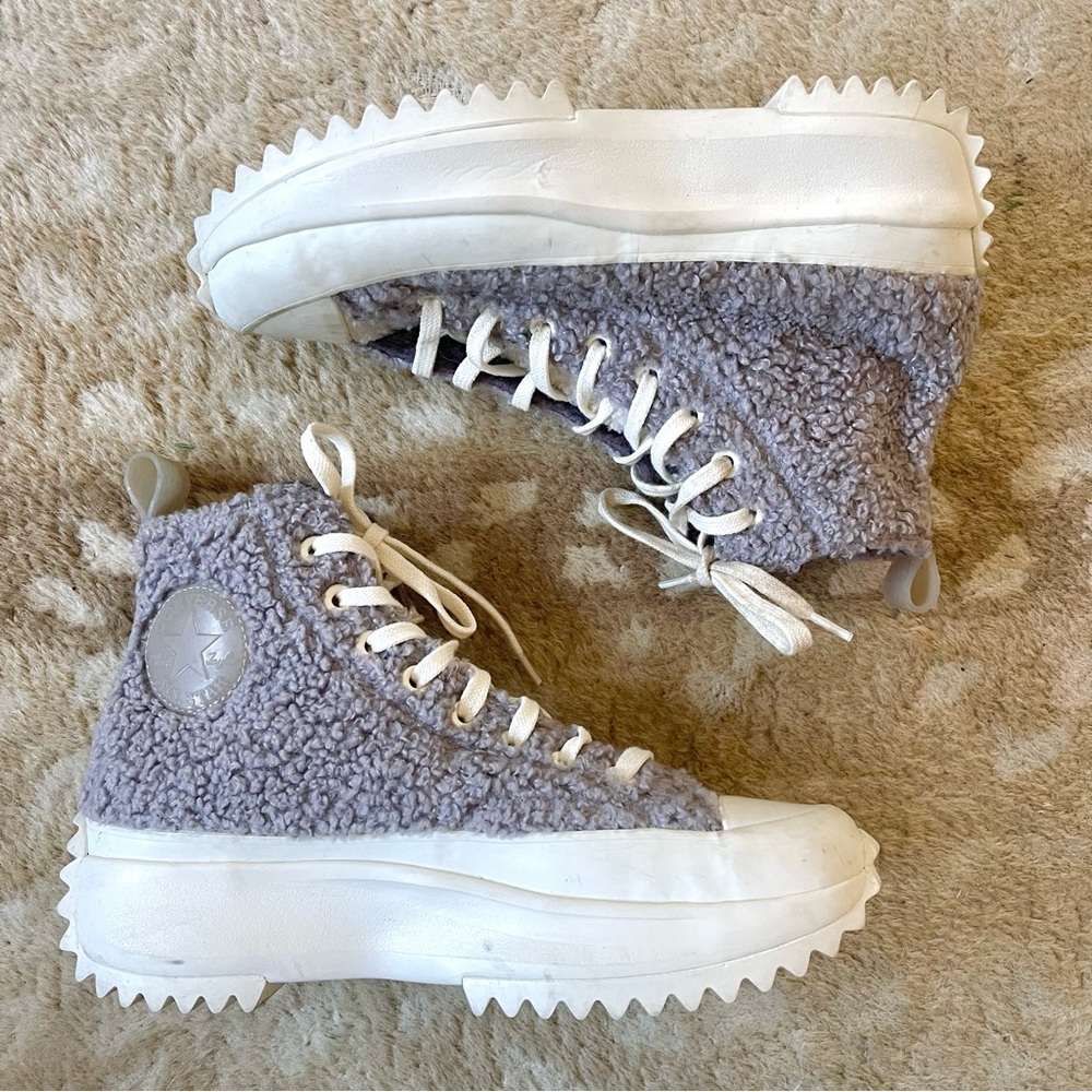 Converse Run Star Hike Sherpa Lined Sneakers In Vapor Mauve Size 9